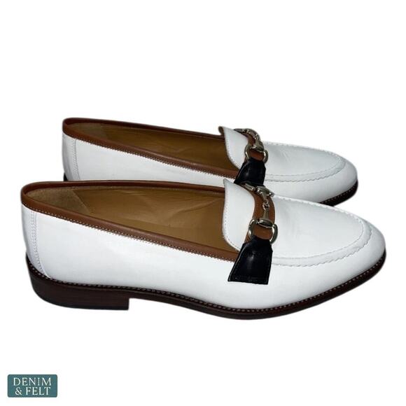 Hockerty Horsebit Loafers Men’s 43 White Burgundy Blue Italian Calf‎ Leather NEW main image 9